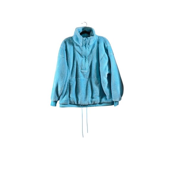 JoyLab Medium Women's Fleece Jacket Pullover 3/4 Zip Aqua Blue - Picture 6 of 6
